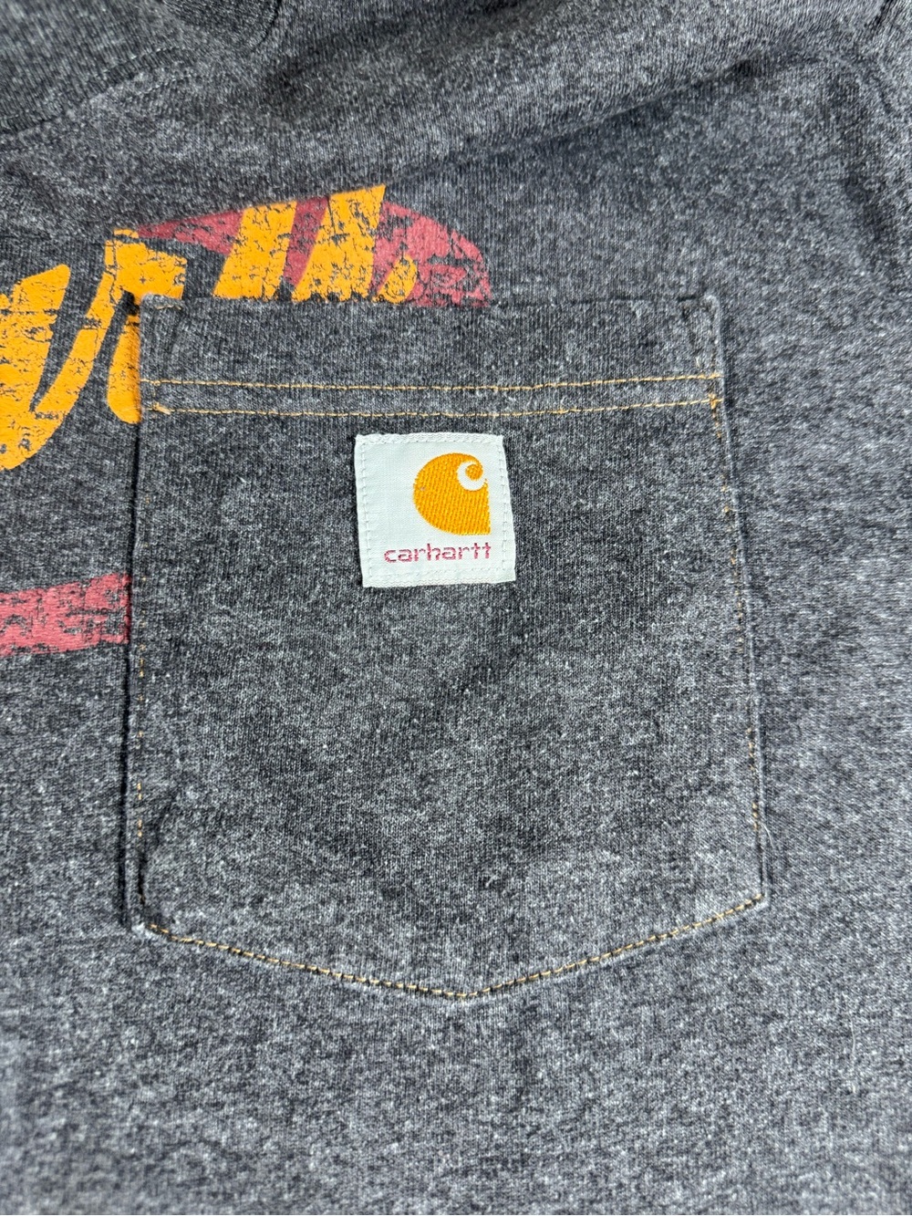 Carhartt Shirt Mens XL Tall Heather Grey Long Sleeve‎ Since 1889 Logo Tee XLT - Picture 3 of 13